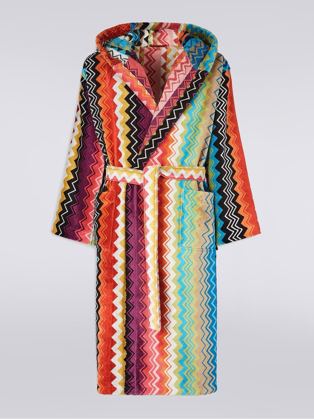 Missoni Multicolor Zigzag Hooded Robe